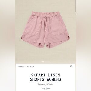 Safari Linen Women's Shorts - Pink